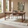 Dining table folding brown