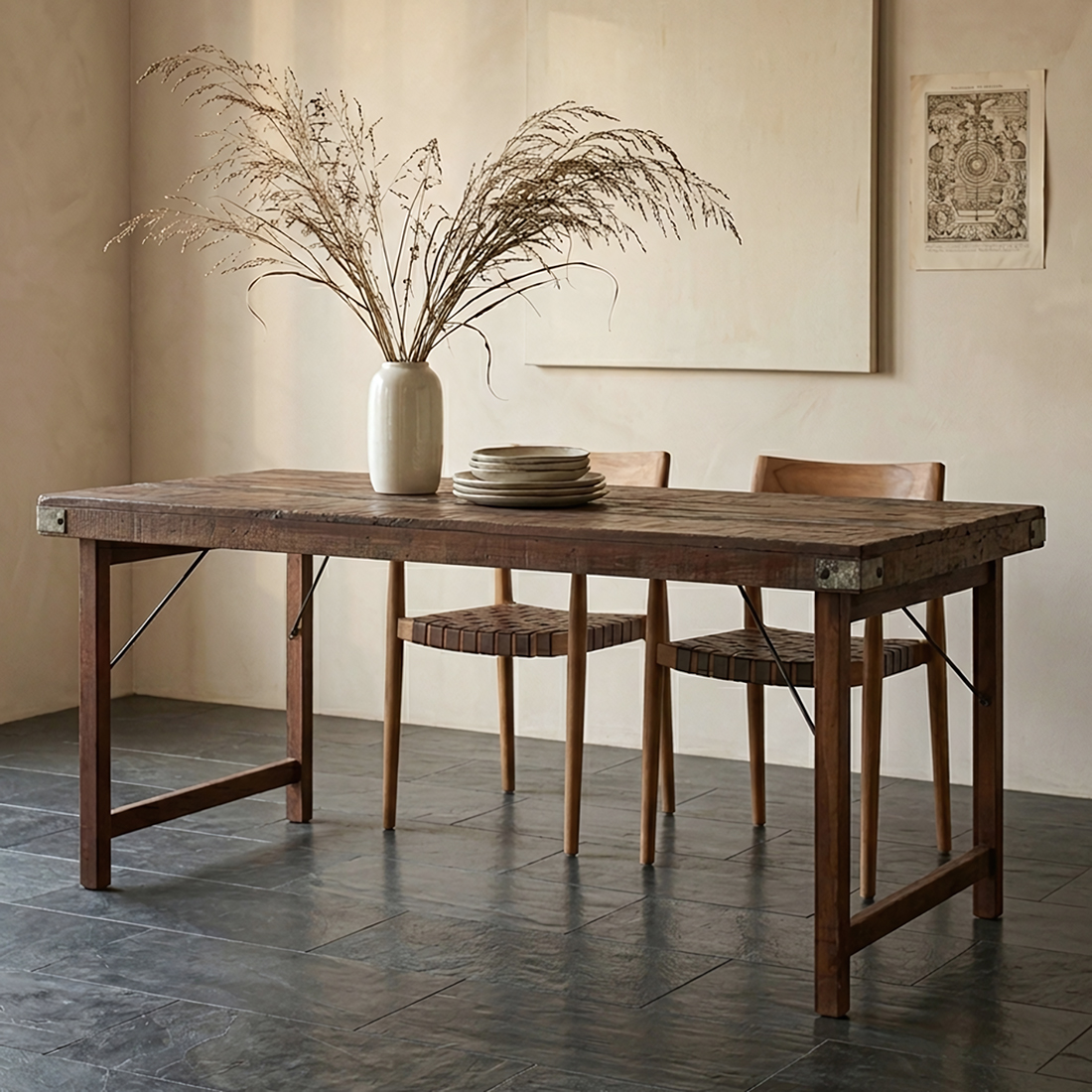 Eettafel bruin opklapbaar