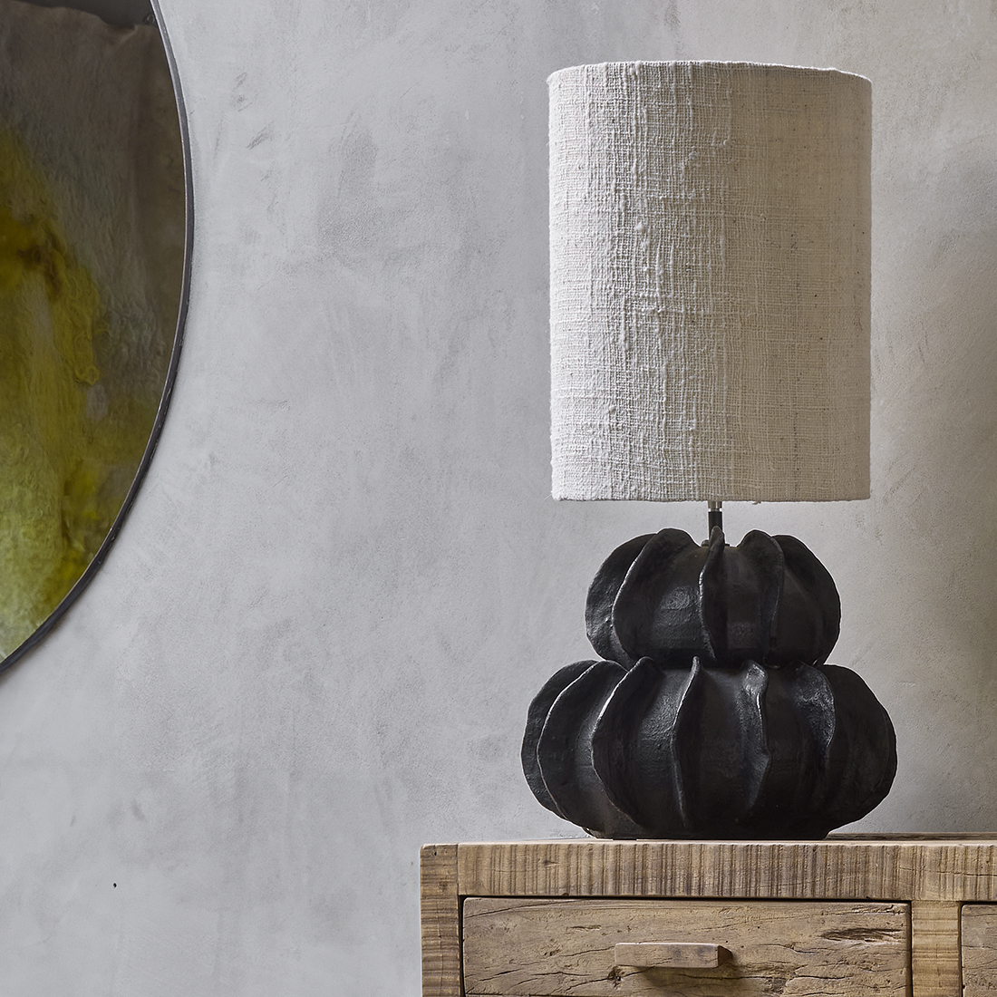 Terra tafellamp Carambole zwart