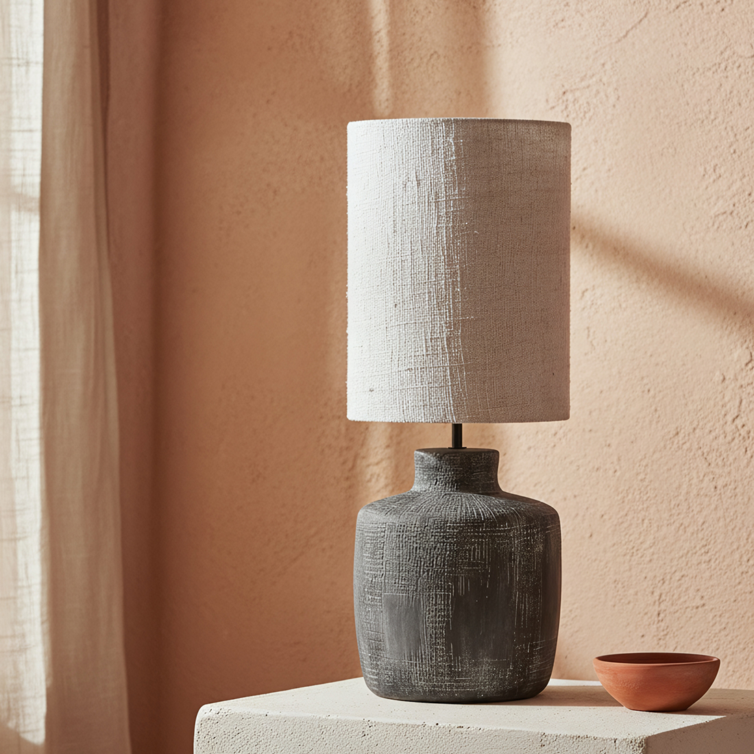 Terra tafellamp Gaia grijs