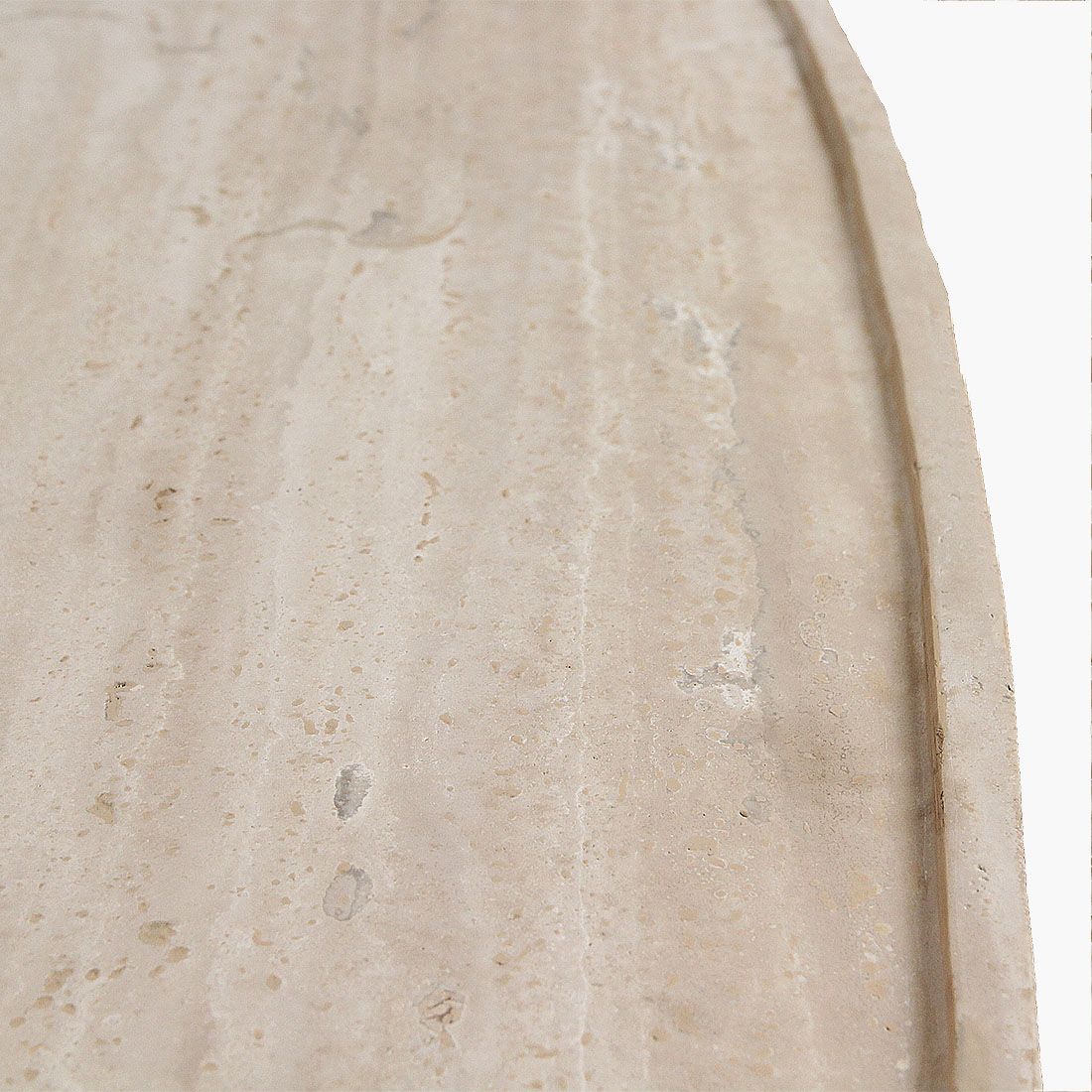 Travertin ovale salontafel - Afbeelding 6