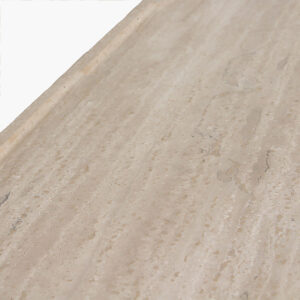 Travertin oval shape coffee table upper edge