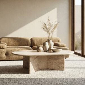 Travertin Oblong salontafel