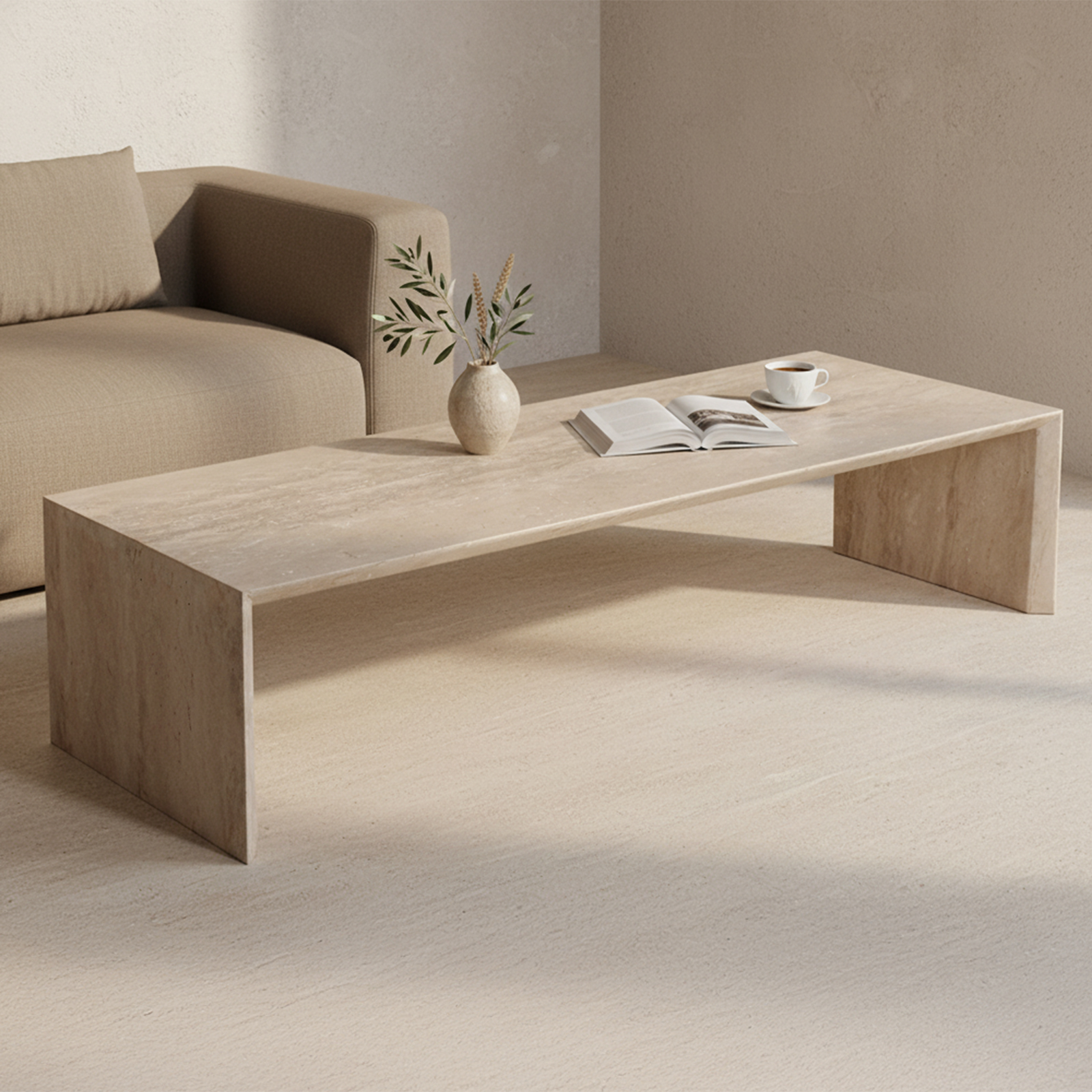 Travertin sleaky salontafel