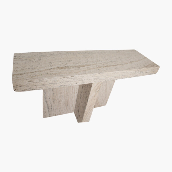 Travertin console triangle