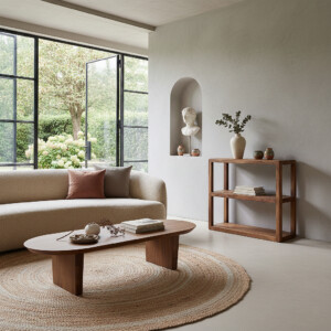 Bullnose rack 3-shelves brown