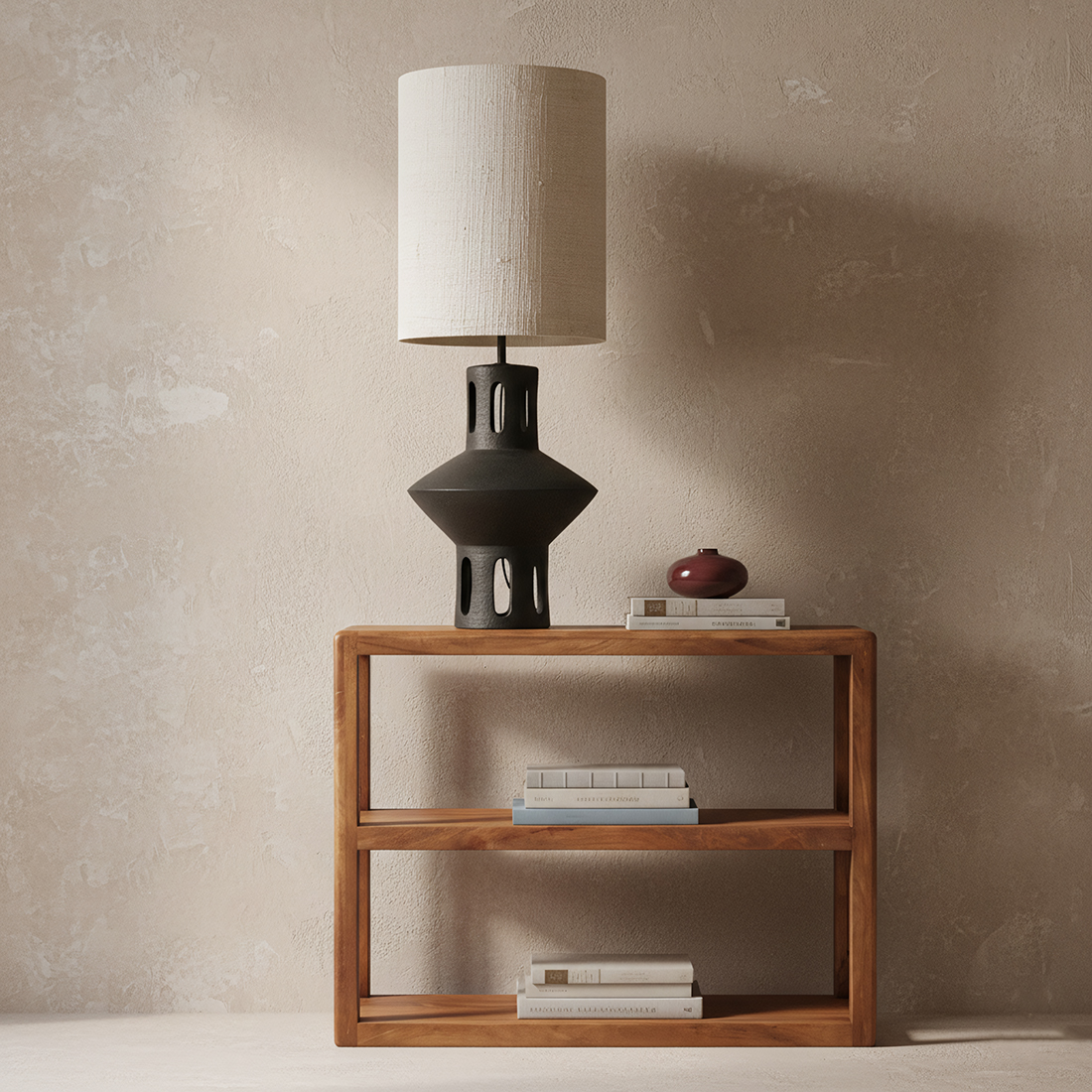 Bullnose rack 3-shelves brown - Raw Materials