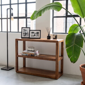 CLMW00081_73 Bullnose mango wood shelving unit