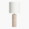 Travertin lamp base round