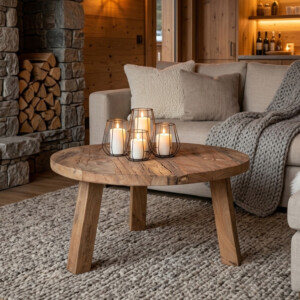 Farmwood salontafel rond L
