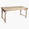 Limewash folding dining table
