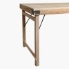 Limewash folding dining table