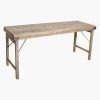 Limewash folding market table
