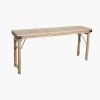Limewash folding console table
