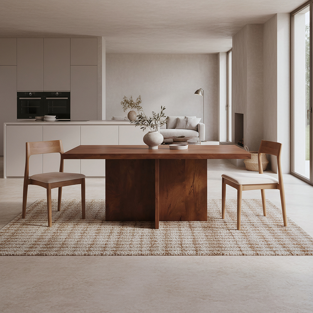 Bullnose Greek Cross dining table - Image 2