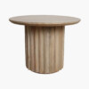 Bullnose side table reversed fluted