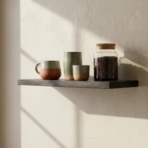 Zwevende wandplank zwart