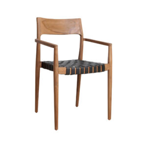 Freya dining armchair black leather