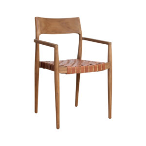 Freya dining armchair natural leather