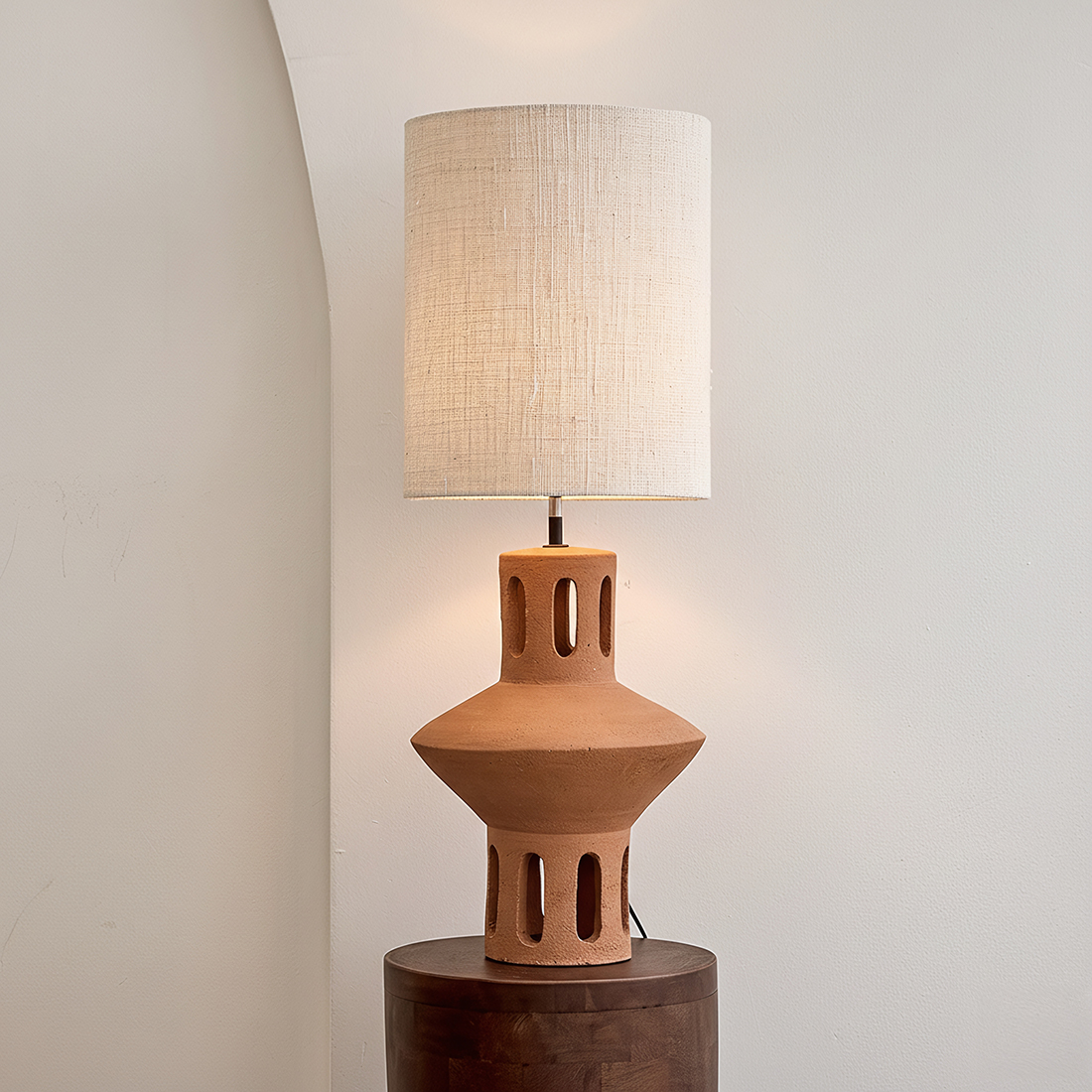 LITE00014_40 Terra tafellamp Lily naturel