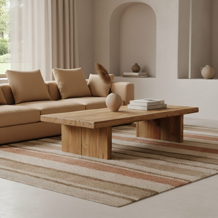 Recycled teak wood coffee table