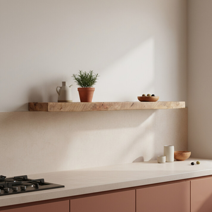 Vintage mango floating wall shelf