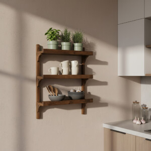 Factory kitchen rack, 3x shelves