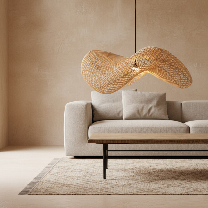 Wave lamp natural large