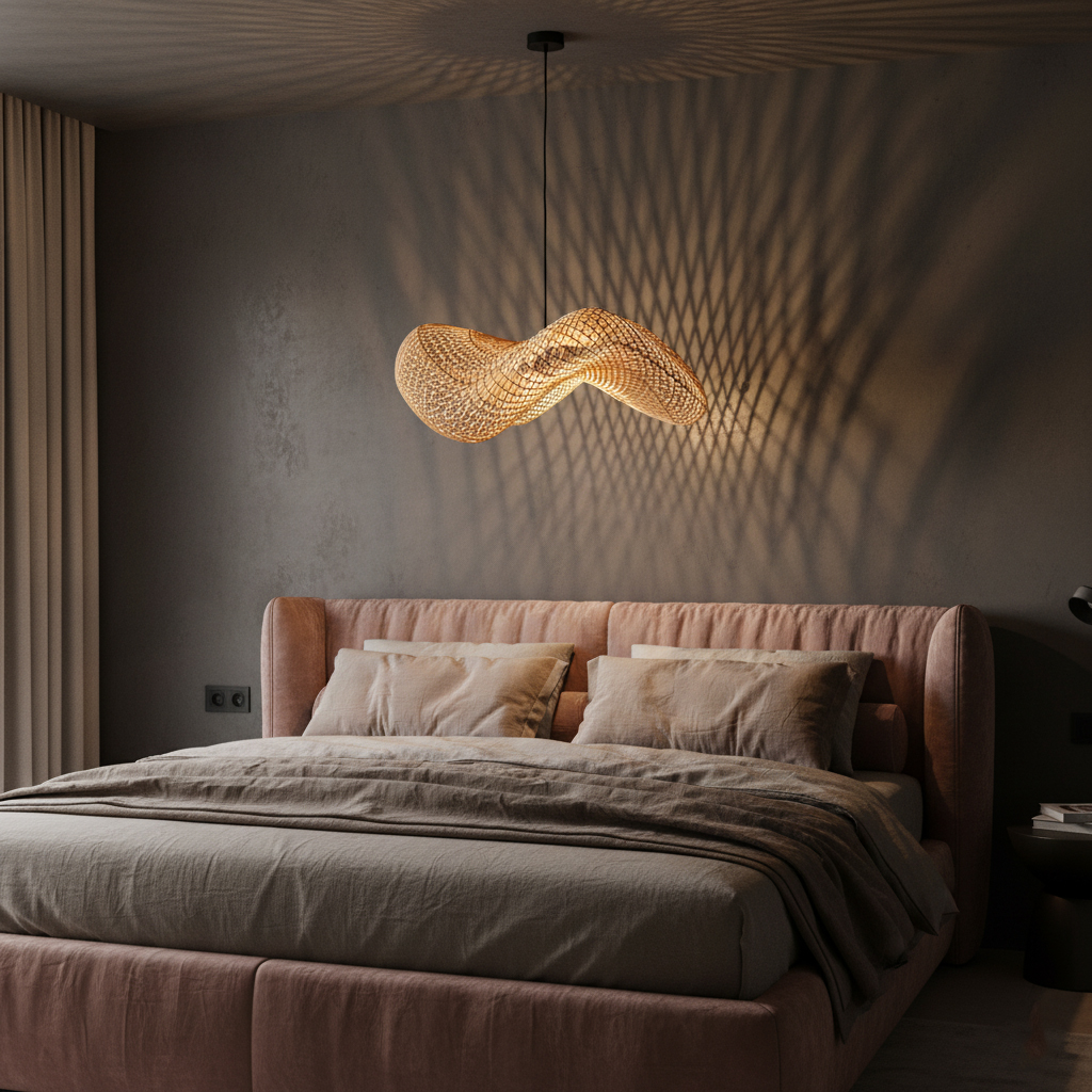 Wave lamp natural large