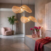 LIRA00914_71 Wave rattan pendant lamp large