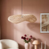 LIRA00915_51 Wave rattan pendant light Ø87 cm