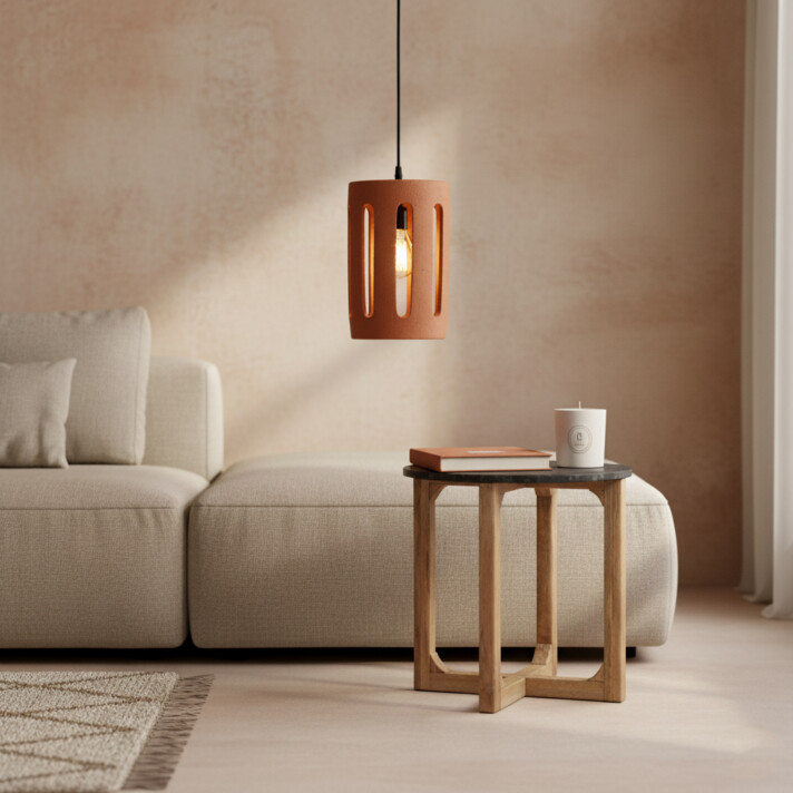 Terra hanging lamp Long Ark natural