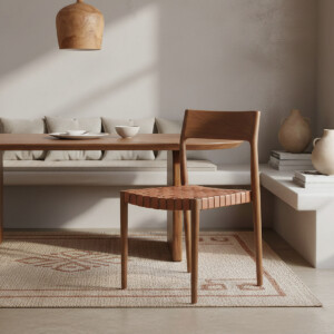 Freya dining chair natural leather