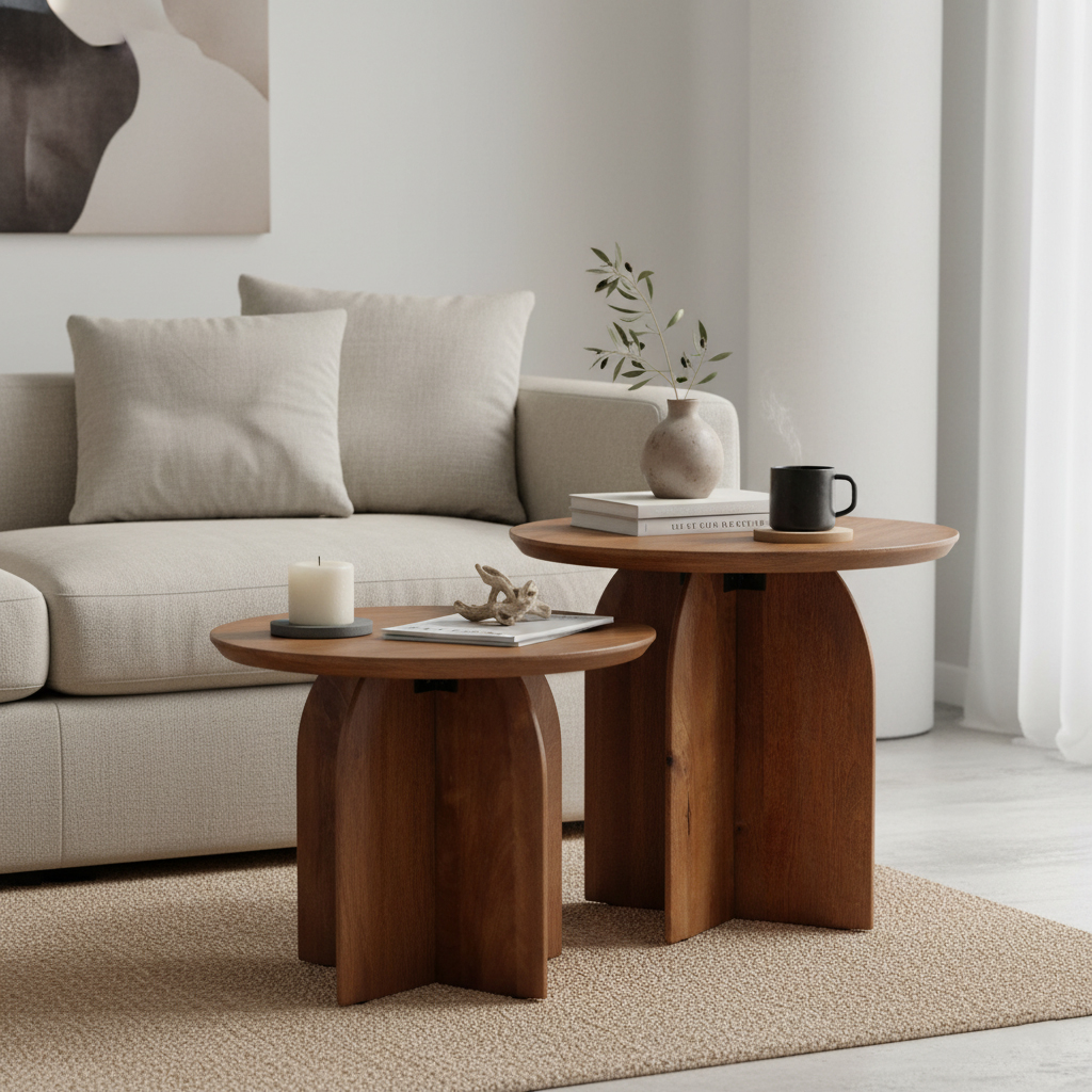 Bullnose side table 50 cm