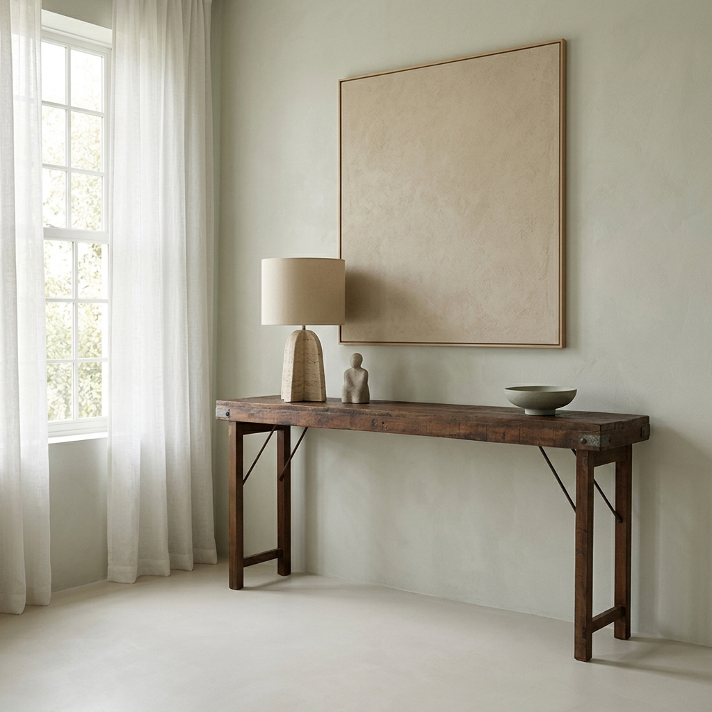 TAOW00090_53 Console tafel bruin opklapbaar