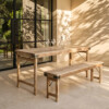 Limewash folding market table