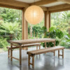 Limewash folding market table
