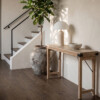 Limewash folding console table