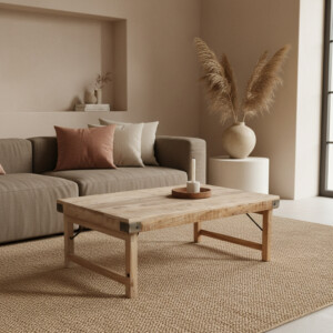 Limewash folding coffee table