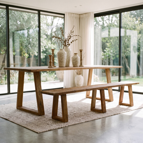 Farmwood wooden dining bench