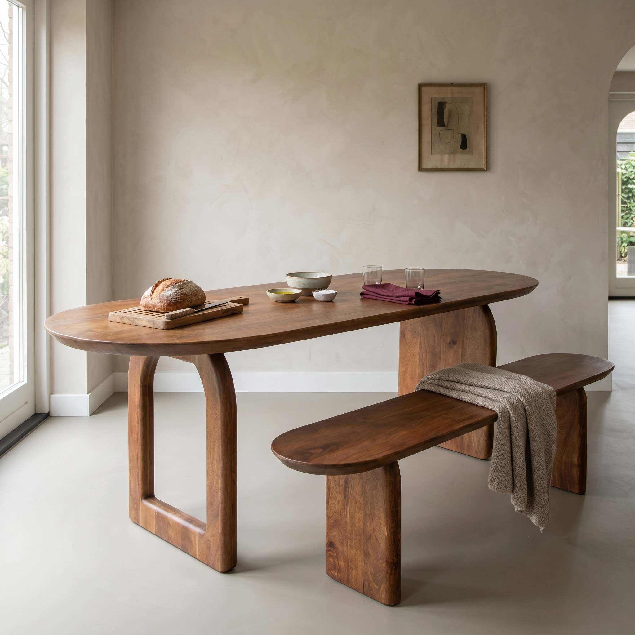 Bullnose eetkamerbank