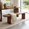 BEMW00001_71 Bullnose mango wood dining bench