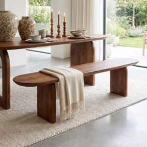 BEMW00001_71 Bullnose mango wood dining bench