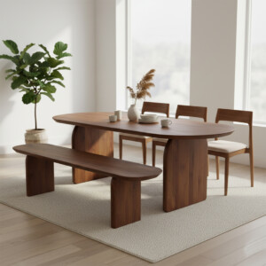 Bullnose bench brown