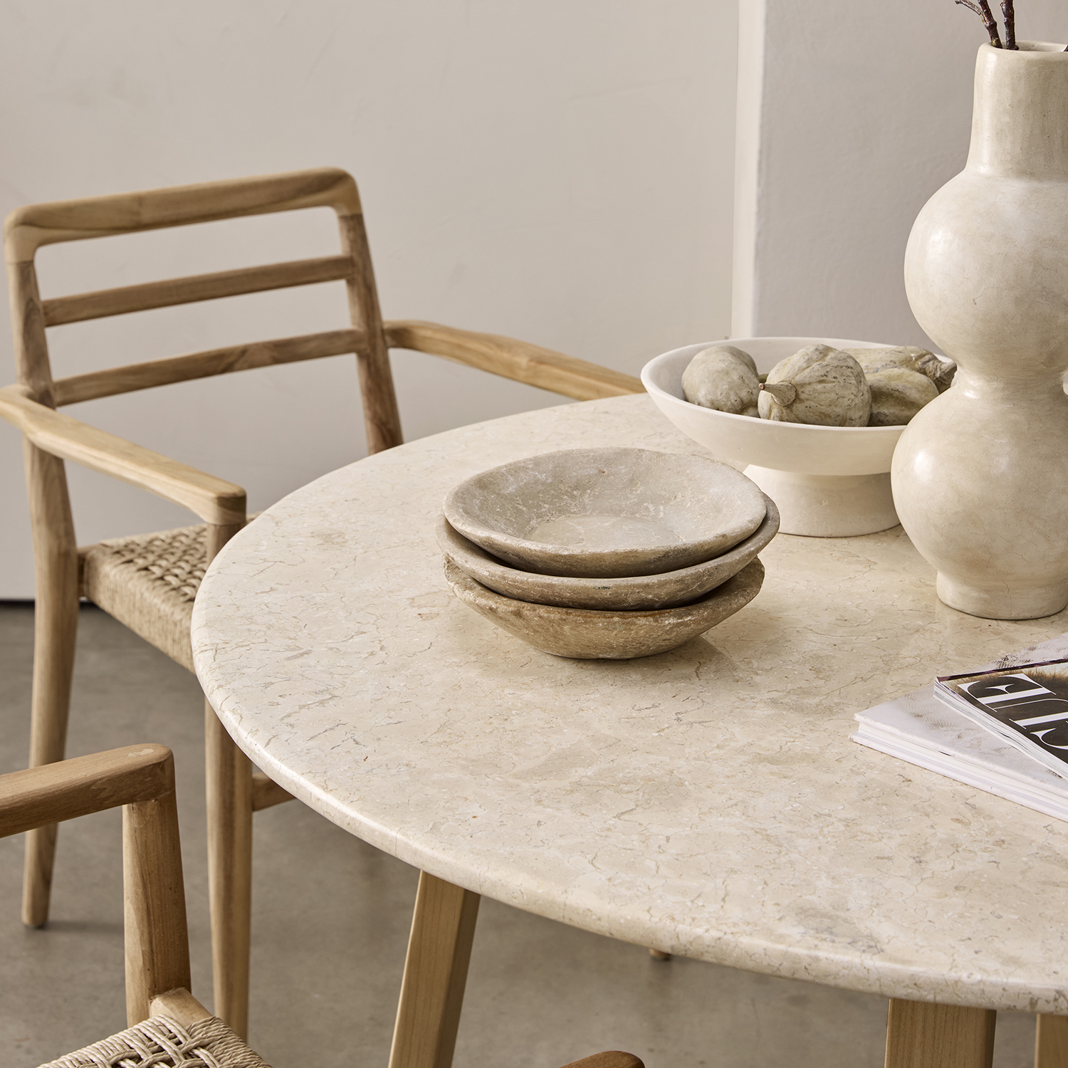 Freya eetkamerstoel crème