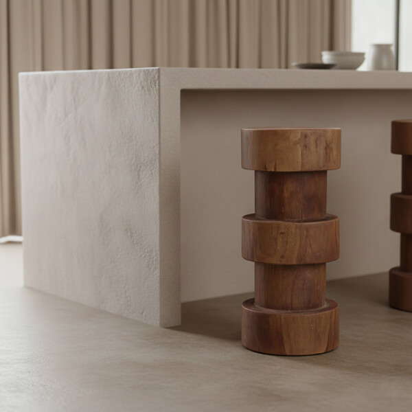 STTW00102_02 Forma barkruk Totoma natuurlijk teak