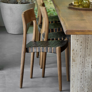 Freya dining chair black leather