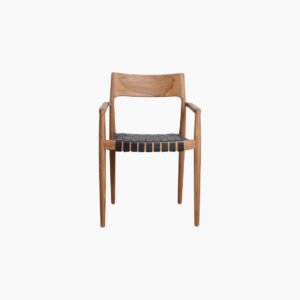 Freya dining armchair black leather