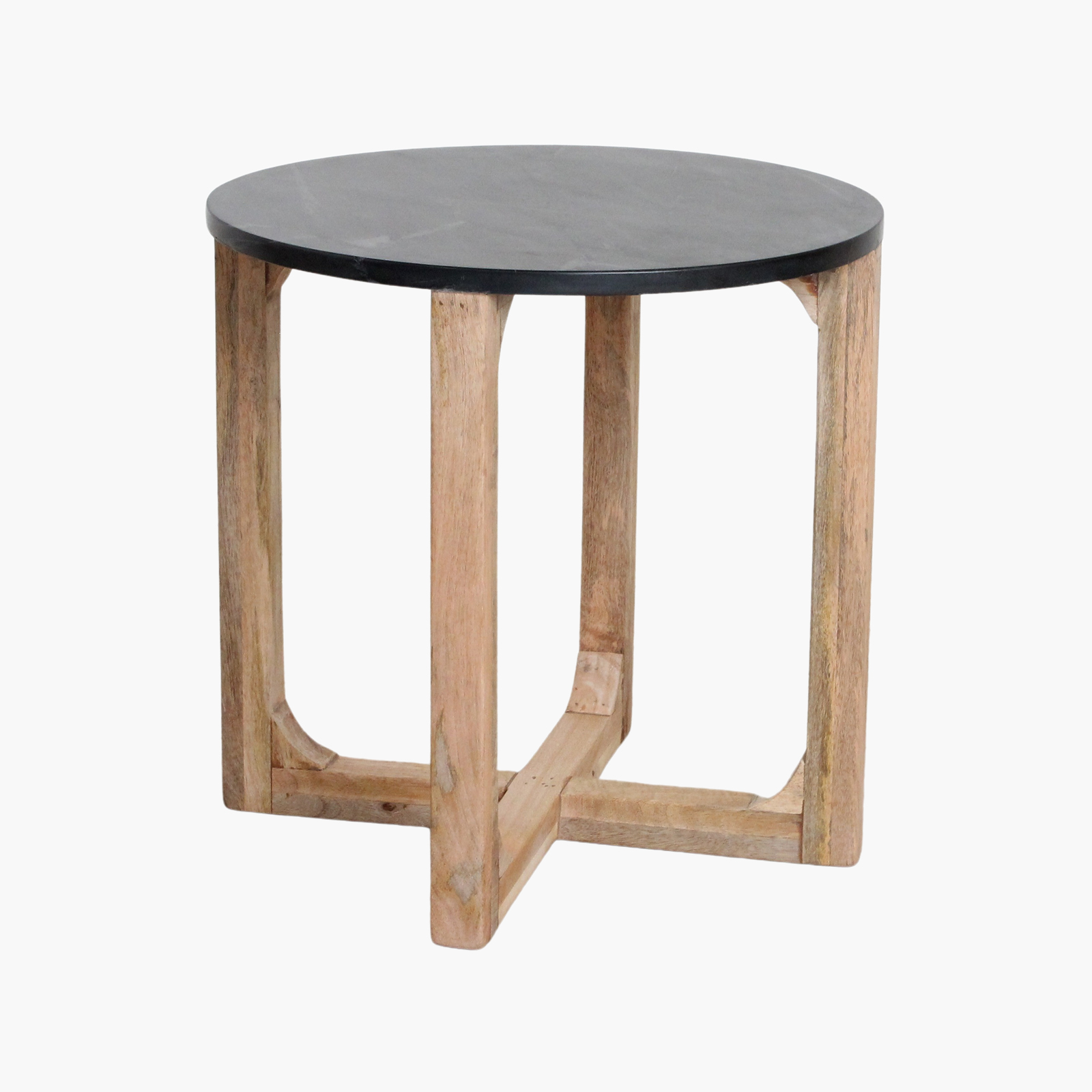 Marmeren bijzettafel rond zwart - Afbeelding 3