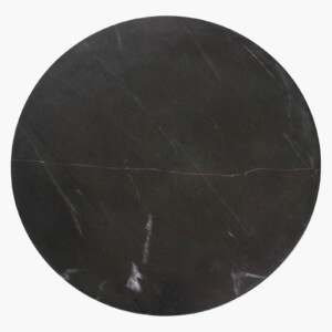 Marble side table round black